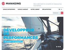 Tablet Screenshot of managing.fr